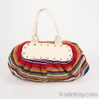 Multicolor Stripe Ethinic Style One Shoulder Bag