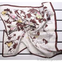 Silk Small Square Scarves flower