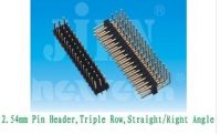 2.54mm  Pin Header  Triple  Row  Straight/Right  Angle