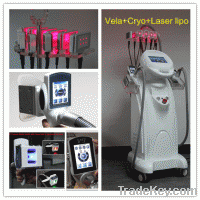 cryolipolysis +velashape + lipo laser 3 in 1 beauty machine