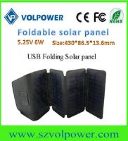 6W Foldable Solar Charger with Dual USB for smart phones