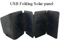 Folding 4pcs 5.25v 6w dual usb black flexible solar charger