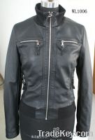 lady's pu  spring and fall jacket