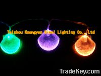 Sell LED light chain with shell decoration, color changing LED