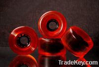Sell longboard wheels(transparent red)