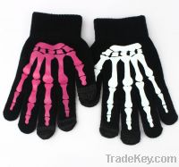 Sell skull design conductive fabric for touhch screen glove