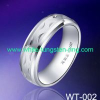 Sell Newest Carving White Tungsten Wedding Ring
