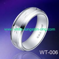 Simple White Tungsten Ring Wedding Ring Cobalt free & Healthy