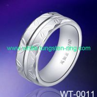 Sell 8mm White Tungsten Carbide Wedding Band for Men High Polish