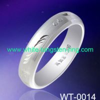 Sell Factory New Created White Tungsten Wedding Ring Carving