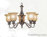 Fashionable shades of traditional chandelier