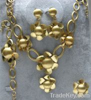 Gold plated jewelry set