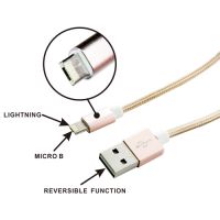 USB AM to Lightning with Micro B reversible cable
