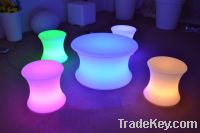 LED stool with 16 colors, lithium rechargeable battery, bistro set or