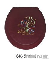 Embroidered Soft Toilet Seat - Elongated