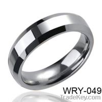 Sell Simple Tungsten Wedding Ring High Polish Beveled Edges