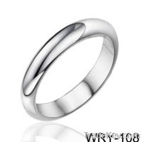 Sell Simple Dome Tungsten Ring High Polsih with Natural Silver Finish