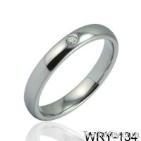 Sell Elegant Tungsten Wedding Ring with One Gemstone