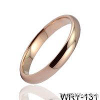 Sell 4mm Shiny Facet Tunsten Wedding Rings Rose Gold Plated