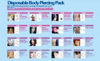 disposable body piercing pack