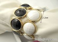 Handmade charms jewelry black jack crystal gold color acrylic bracelet