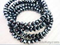 Black color crystal facet beads bracelets bangle