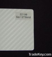 Sell 22199 white small texture 3D carbon fiber vinyl film
