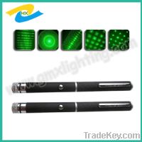 5 mw -200 mw  green laser pointer pen with 5 changeable heads