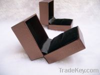 Sell cheap quality ring box wholesale price brown jewelry ring case