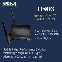 RKM DS03 Android9.0 /11 Mini PC RK3399 CPU 4G+32G Digital Signage Player, Tme on/Off, CEC