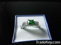 Sell Awesome Emerald Cut Pale Green Amethyst Ring 4306