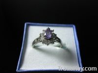 Sell Fancy Purple Amethyst Tear Brilliant Ring 4252