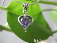 Sell Heart Purple Amethyst Elegant Necklace Pendant 3547
