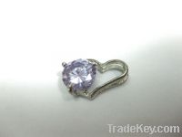Sell Rare Pale Violet Amethyst Heart Necklace Pendant 1988