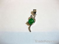 Sell Round Green Jade Necklace Pendant 1861