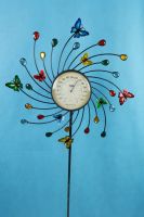 fantastic garden stake, thermometer garden stake, metal stake