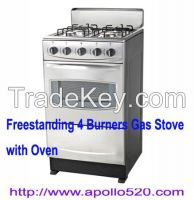 Sell Freestanding 4 Burners Gas Stove with 50 Liter Freestanding Gas Oven