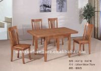 Rubber wood extention dining table