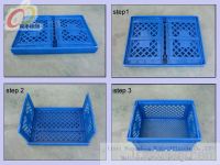 Factory sell plastic Folding Basket Container Stackable Storage SF-001