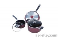 Sell Forged die-casting aluminum 5pc cookware sets with non-stick cera