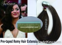 Sell skin weft remy human hair extensions