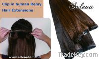 Sell Clip on human hair extensions for short hair