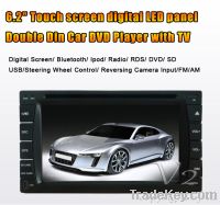 VDD64 6.2INCH Touch screen digital LED Panel Double Din Car DVD Player