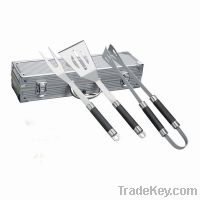 3pcs BBQ tools with Aluminum