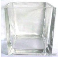 Machine-made Clear Glass cube (ZRE001)