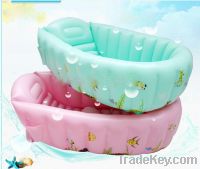 Soft Inflatable baby bathtub, portable baby bath tub with stand