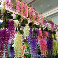 High quality 110cm Artificial Wisteria Flower Garlands Wedding Great for Home Wedding decorations 12pc/lot