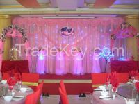 New style new coming golden wedding stage backdrop drapery