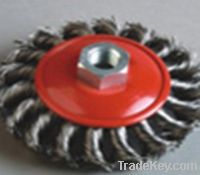 twist wire spiral plate type steel wire wheel