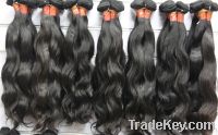 Sell 100% remy brazilian hair weaves wefts extension natural black
